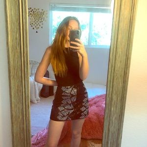 Sequin mini skirt